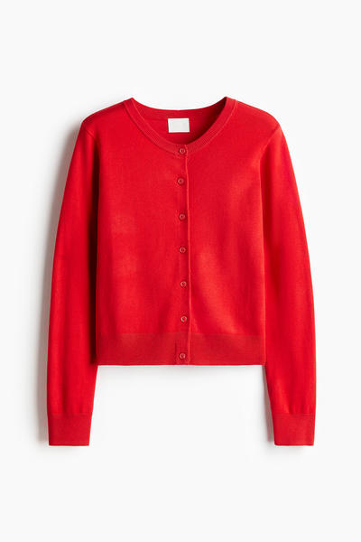 Fine-knit cardigan
