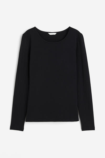 Long-sleeve jersey top