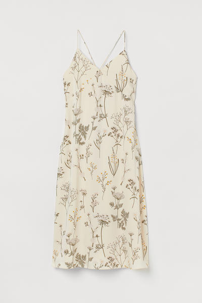 Satin V-Neck Dress