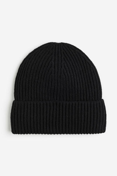 Rib knit beanie