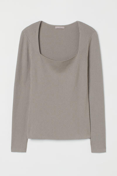 Rib-knit top