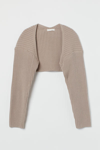 Rib knit bolero