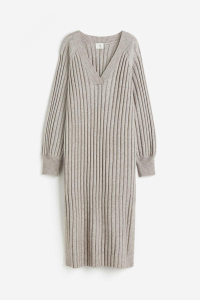 Rib knit dress