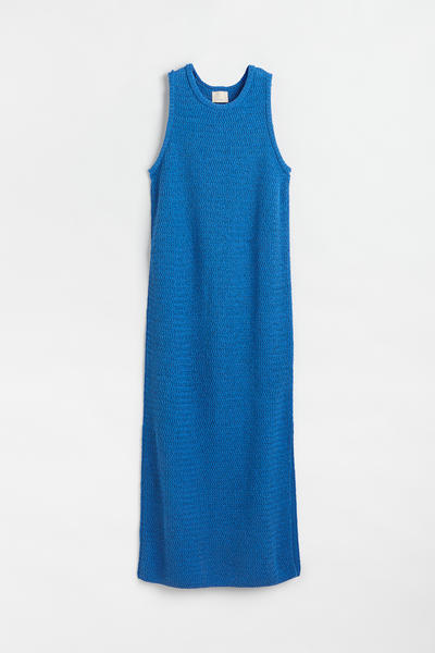 Knitted silk-blend dress