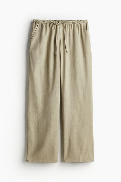Linen blend trousers