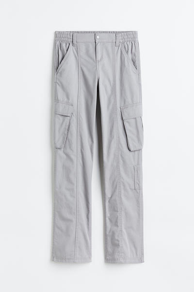 Cotton canvas cargo trousers