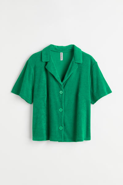 Terry collar shirt