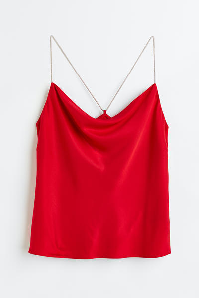 Satin top with ribbons