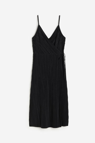 Pleated wrap dress