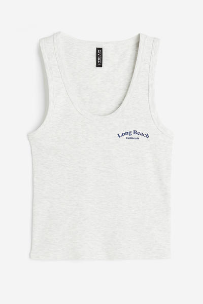 Cotton Ribbed Tank Top