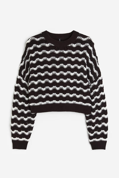 Pointelle knit sweater