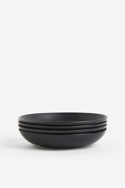 Deep porcelain plates