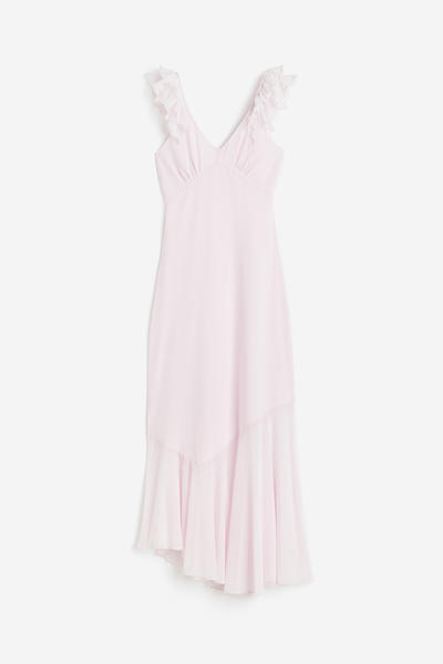 Frill-trimmed mesh Dress