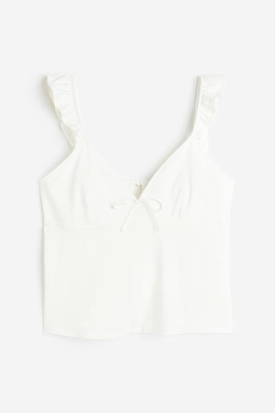 Jersey tie-detail top
