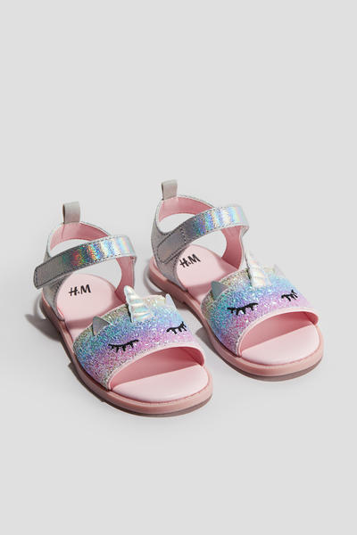 Appliquéd sandals