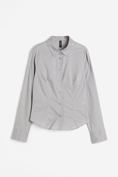 Fitted poplin shirt