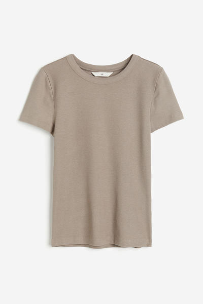 Rib modal blend t-shirt