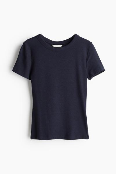 Rib modal T-shirt