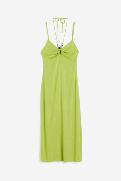 Green dress with stones
