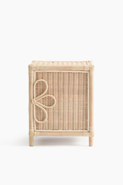 Rattan bedside table