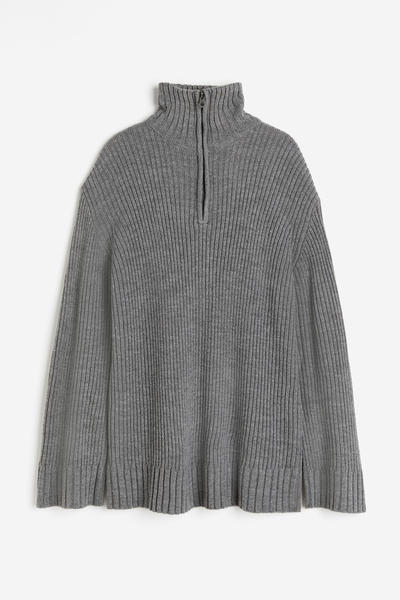 Zip oversize sweater