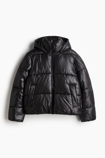 Hooded puffer coat