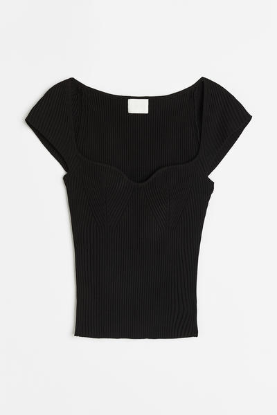 Rib knit top
