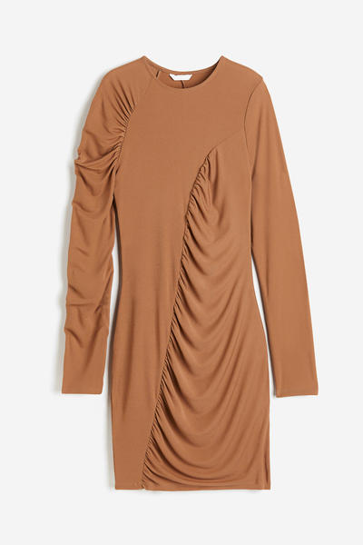 Ruched jersey dress