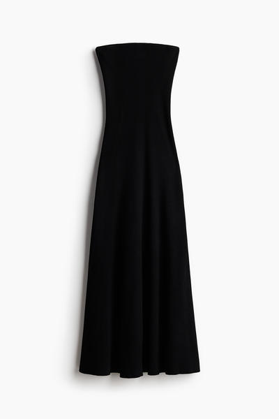 Rib knit bandeau dress