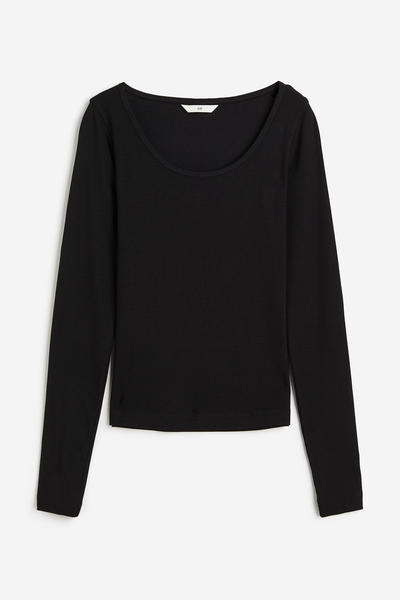 Ribbed modal top