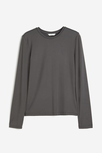 Long-sleeved micro top