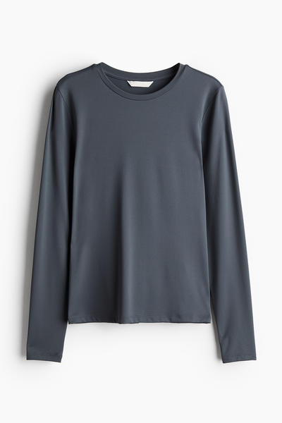 Long-sleeve micro top