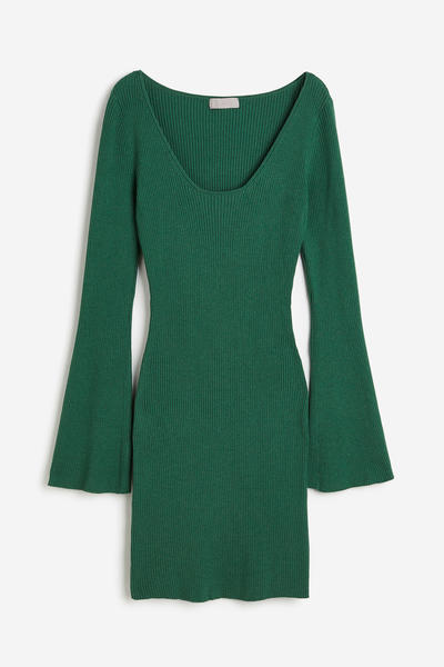 Rib knit dress