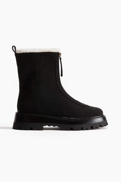 Warm lined ankle boots