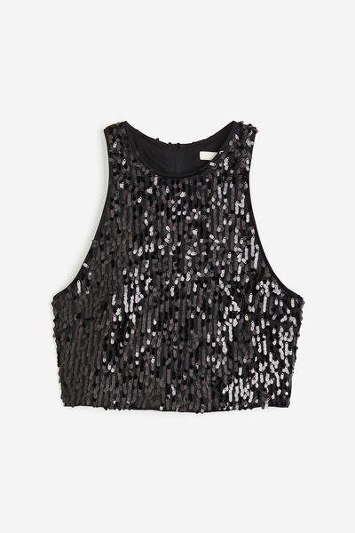 Short Sequin Sweater