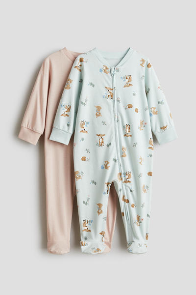 2-pack zip sleepsuits