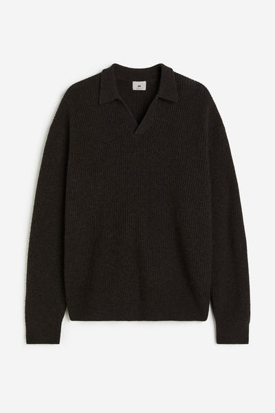 Wool collared sweater