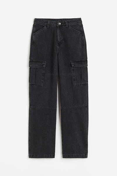 Denim cargo pants