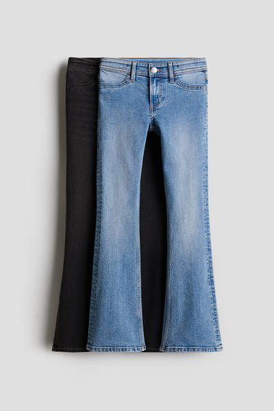 Flared Low-Rise Jeans