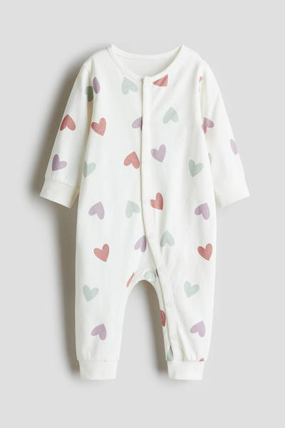 Patterned baby sleepsuit
