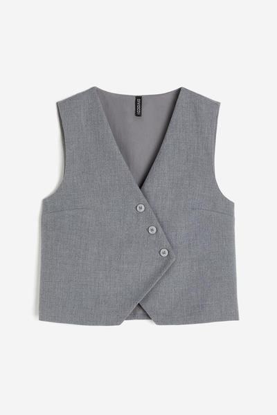 Asymmetric-cut vest