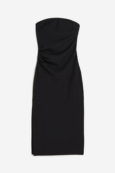 Ruched bandeau dress