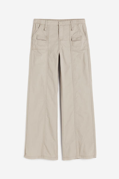 Cotton canvas cargo trousers