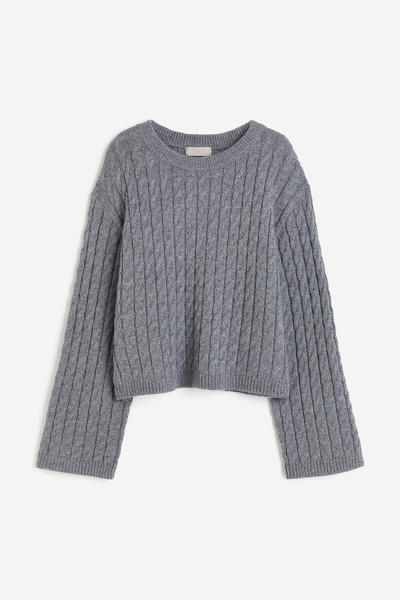 Cable knit sweater