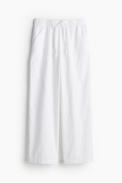 Linen blend trousers