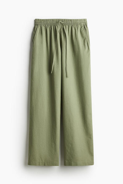 Linen blend trousers