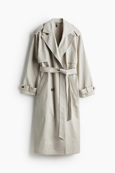 Twill trench coat