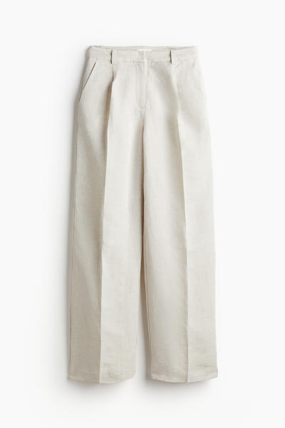 Linen blend trousers