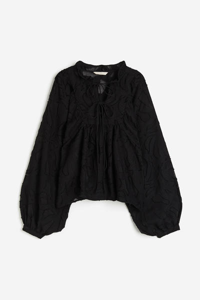 Textured weave blouse