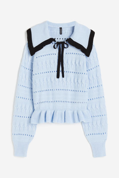 Peter Pan knit top